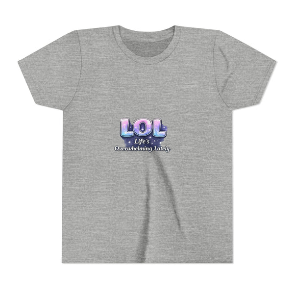 LOL Life's Overwhelming Laughter Youth Tee | Pastel Bubble Text