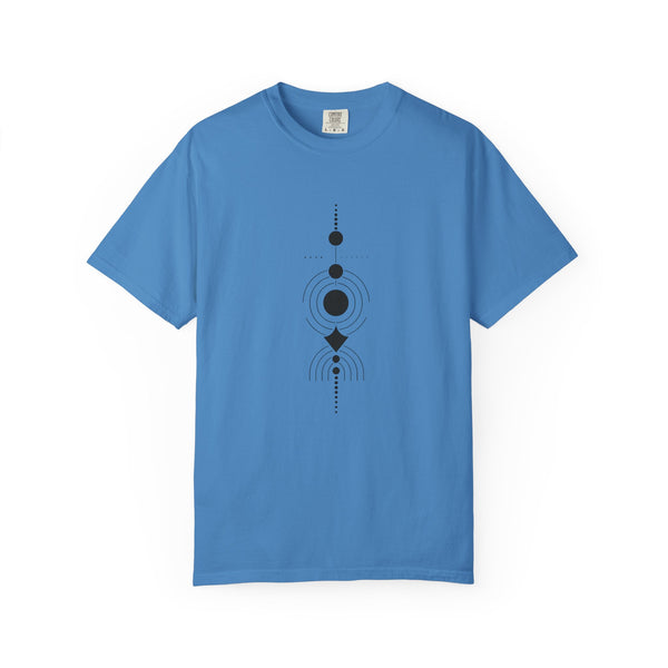 T-shirt with black geometric design Unisex Garment-Dyed T-shirt