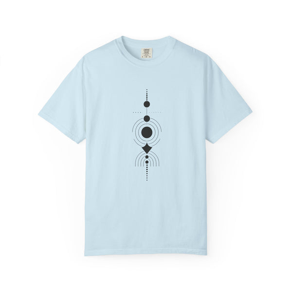 T-shirt with black geometric design Unisex Garment-Dyed T-shirt
