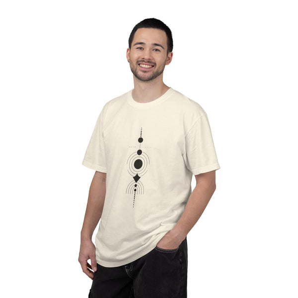 T-shirt with black geometric design Unisex Garment-Dyed T-shirt