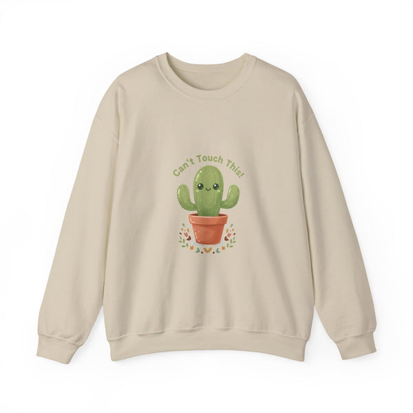 Can't Touch This Cactus Sweatshirt | Plant Parent Humor, Sage Palette