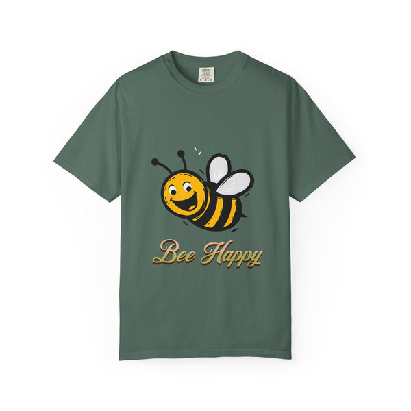 Bee happy/ yellow bee/ Unisex Garment-Dyed T-shirt