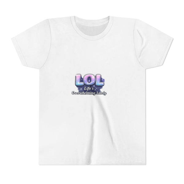 LOL Life's Overwhelming Laughter Youth Tee | Pastel Bubble Text