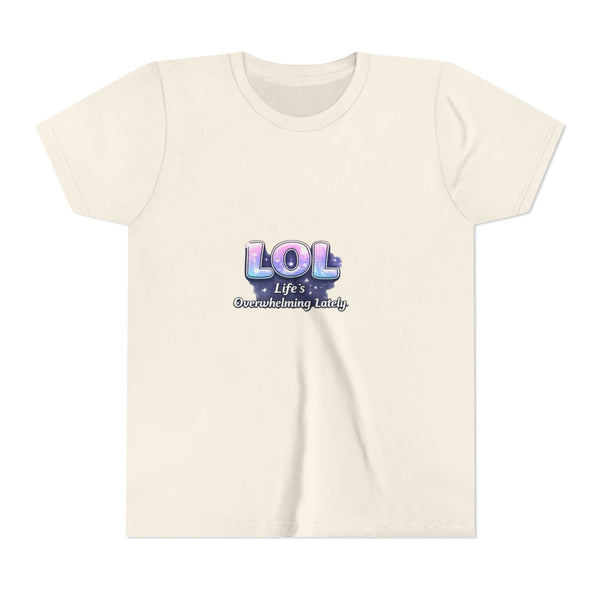 LOL Life's Overwhelming Laughter Youth Tee | Pastel Bubble Text