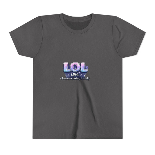 LOL Life's Overwhelming Laughter Youth Tee | Pastel Bubble Text
