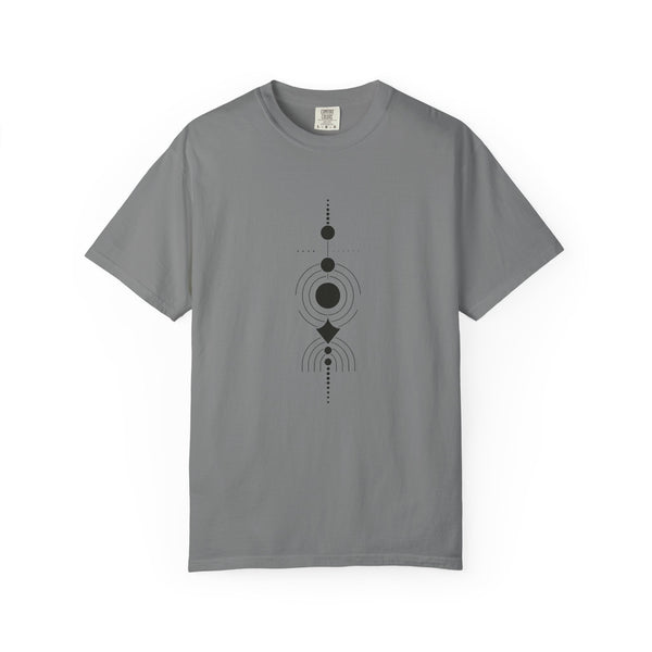 T-shirt with black geometric design Unisex Garment-Dyed T-shirt
