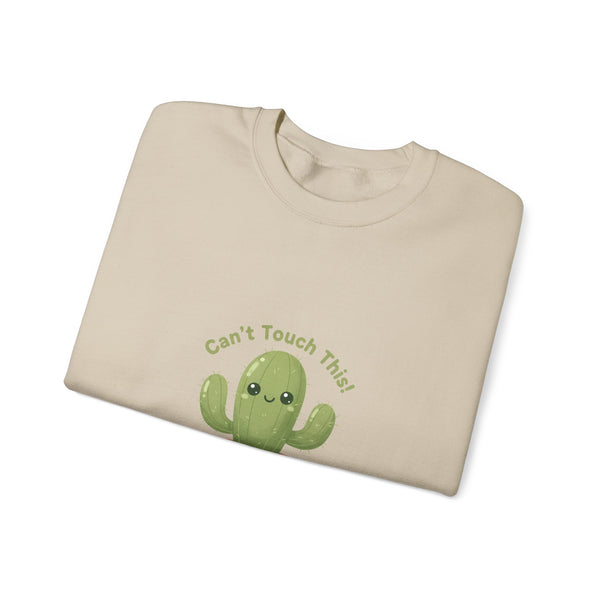 Can't Touch This Cactus Sweatshirt | Plant Parent Humor, Sage Palette