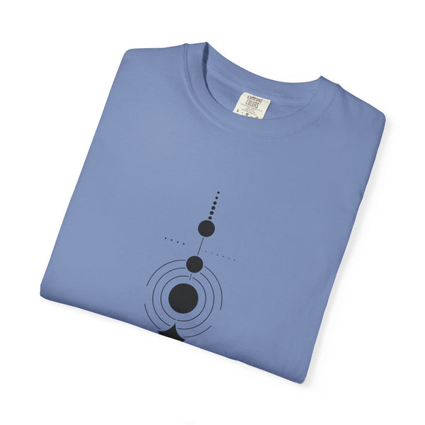 T-shirt with black geometric design Unisex Garment-Dyed T-shirt