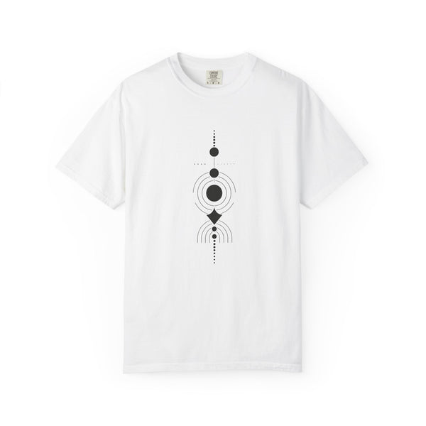T-shirt with black geometric design Unisex Garment-Dyed T-shirt