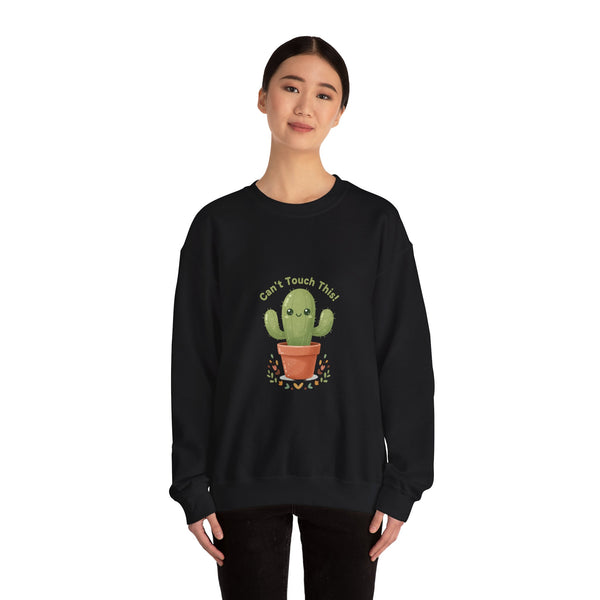 Can't Touch This Cactus Sweatshirt | Plant Parent Humor, Sage Palette