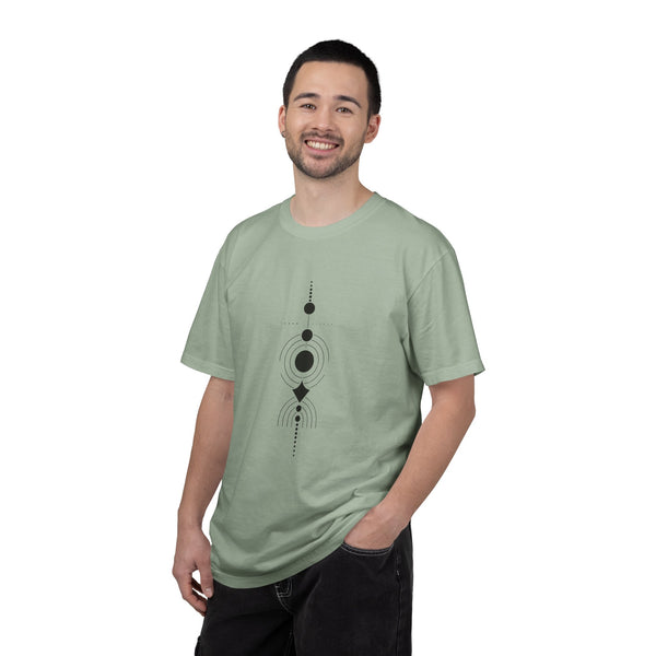 T-shirt with black geometric design Unisex Garment-Dyed T-shirt