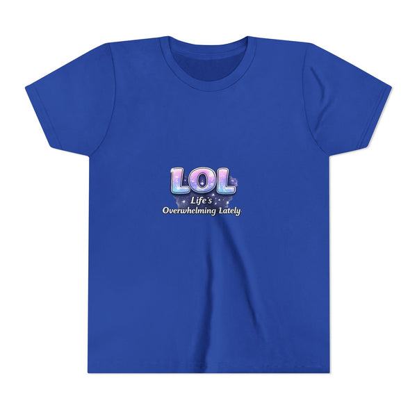 LOL Life's Overwhelming Laughter Youth Tee | Pastel Bubble Text