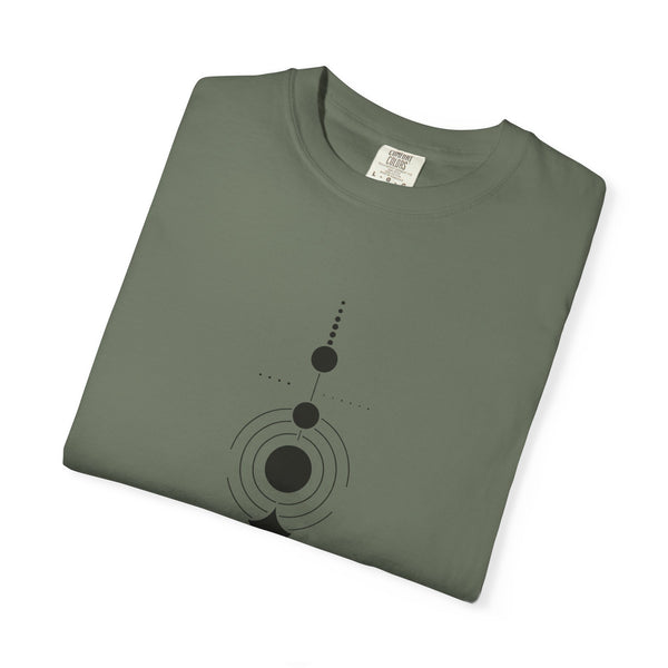 T-shirt with black geometric design Unisex Garment-Dyed T-shirt