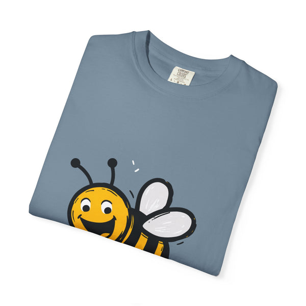 Bee happy/ yellow bee/ Unisex Garment-Dyed T-shirt