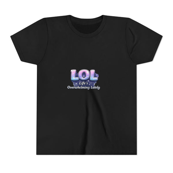 LOL Life's Overwhelming Laughter Youth Tee | Pastel Bubble Text