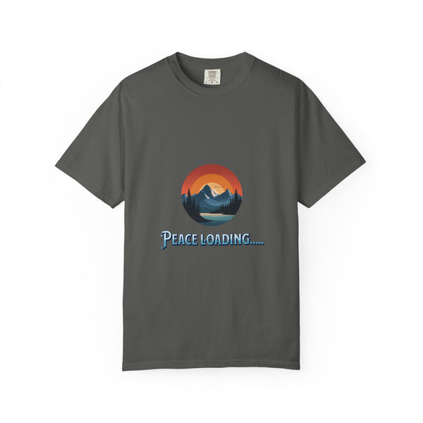 Peace Loading T-Shirt — Mountain Sunset Graphic Tee