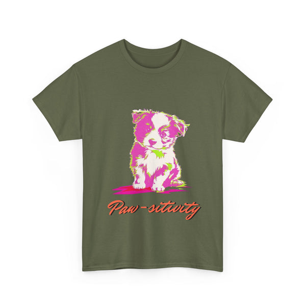 Puppy Sitting Unisex Heavy Cotton Tee | Gift for Men