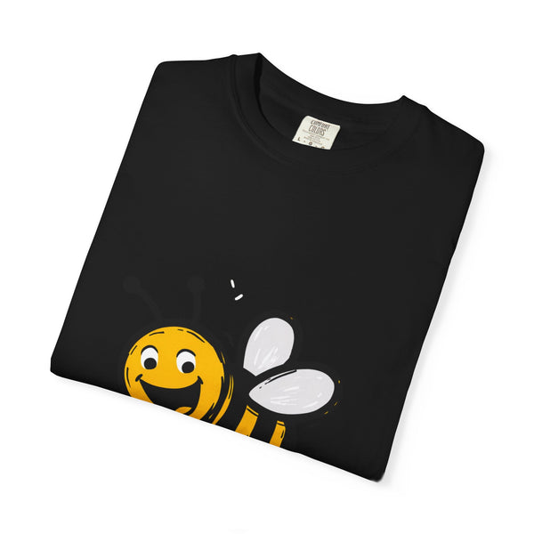 Bee happy/ yellow bee/ Unisex Garment-Dyed T-shirt