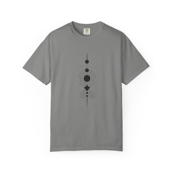 T-shirt with black geometric design Unisex Garment-Dyed T-shirt