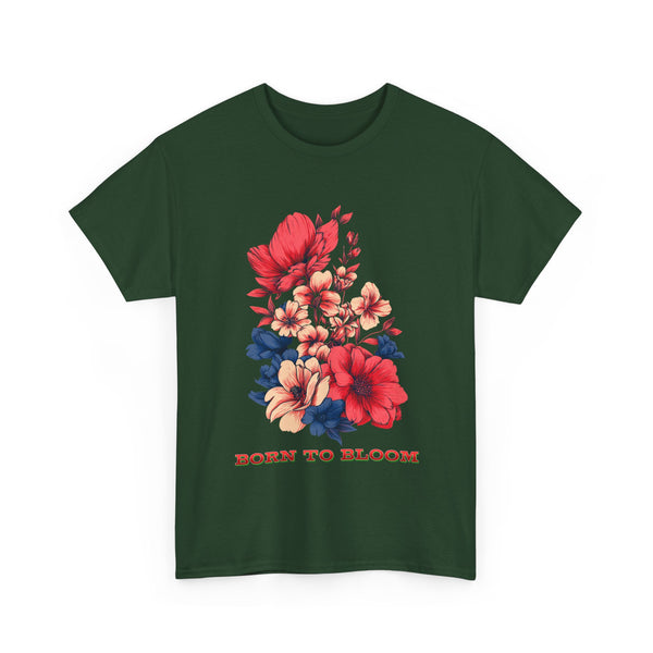 Born to Bloom Tshirt Unisex Heavy Cotton Tee