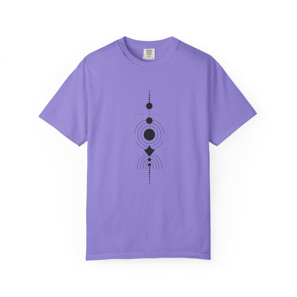 T-shirt with black geometric design Unisex Garment-Dyed T-shirt