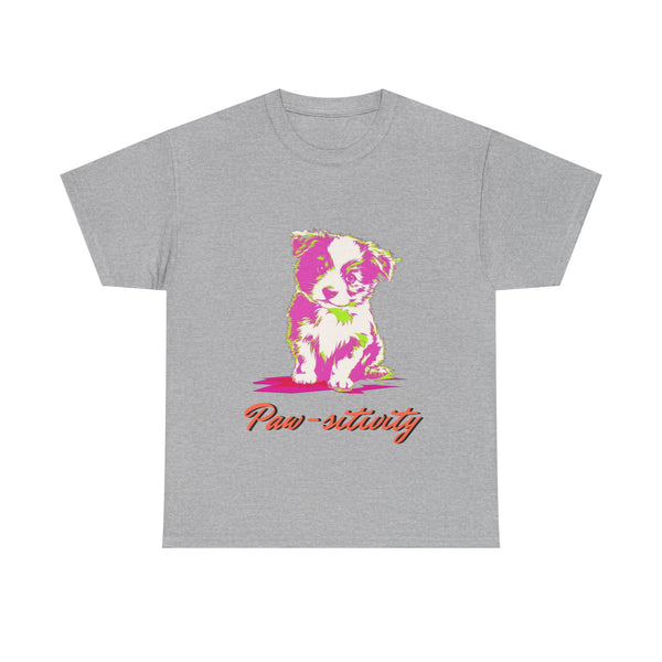Puppy Sitting Unisex Heavy Cotton Tee | Gift for Men