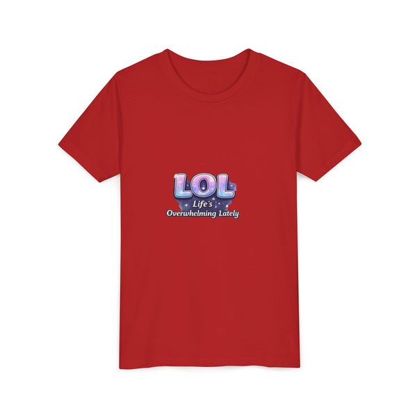 LOL Life's Overwhelming Laughter Youth Tee | Pastel Bubble Text