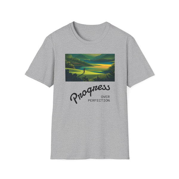 Progress over perfection, Golf, Unisex Softstyle T-Shirt