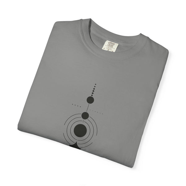 T-shirt with black geometric design Unisex Garment-Dyed T-shirt