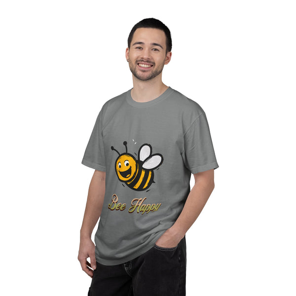 Bee happy/ yellow bee/ Unisex Garment-Dyed T-shirt