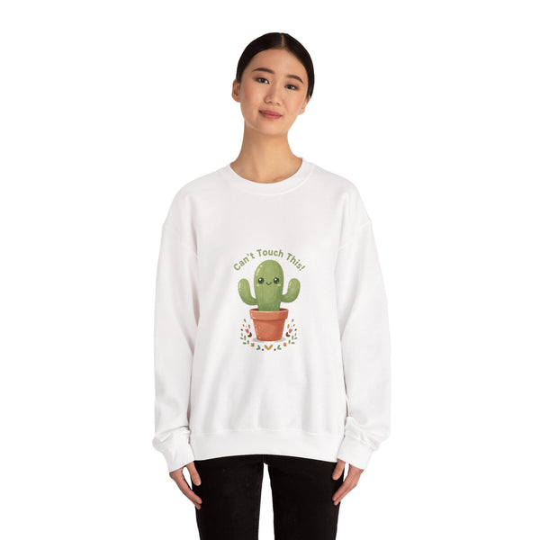 Can't Touch This Cactus Sweatshirt | Plant Parent Humor, Sage Palette