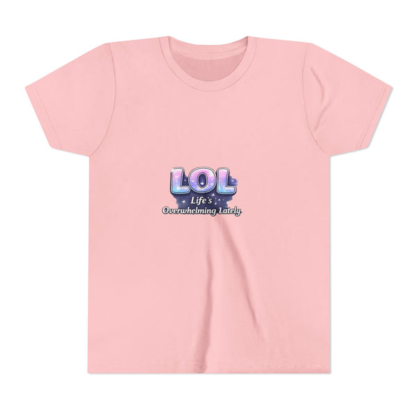 LOL Life's Overwhelming Laughter Youth Tee | Pastel Bubble Text