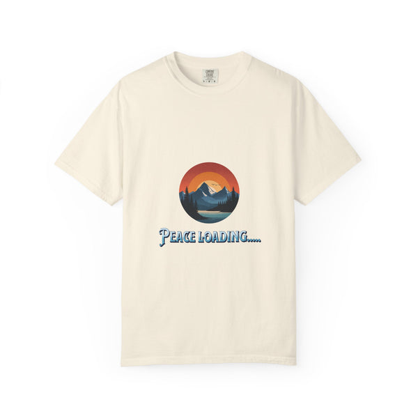 Peace Loading T-Shirt — Mountain Sunset Graphic Tee