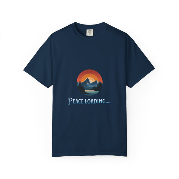 Peace Loading T-Shirt — Mountain Sunset Graphic Tee