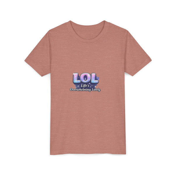 LOL Life's Overwhelming Laughter Youth Tee | Pastel Bubble Text