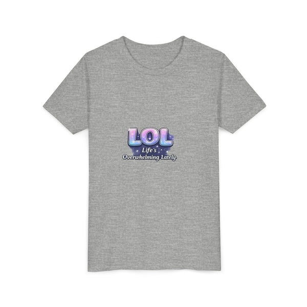 LOL Life's Overwhelming Laughter Youth Tee | Pastel Bubble Text