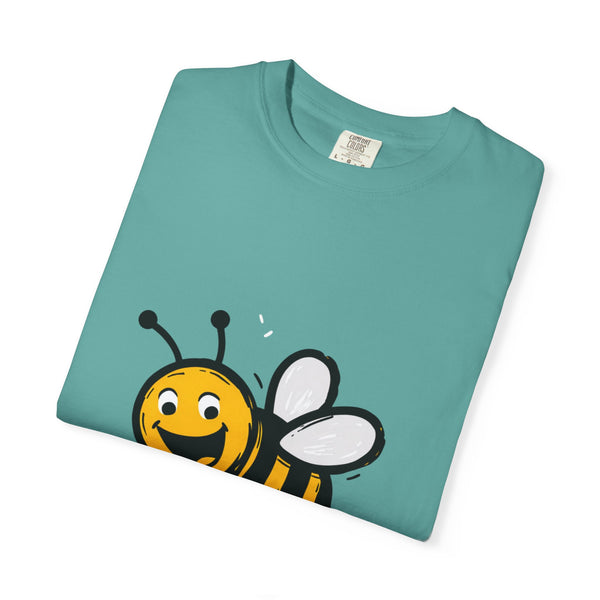 Bee happy/ yellow bee/ Unisex Garment-Dyed T-shirt