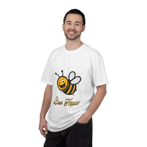 Bee happy/ yellow bee/ Unisex Garment-Dyed T-shirt