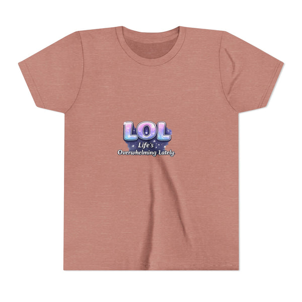 LOL Life's Overwhelming Laughter Youth Tee | Pastel Bubble Text