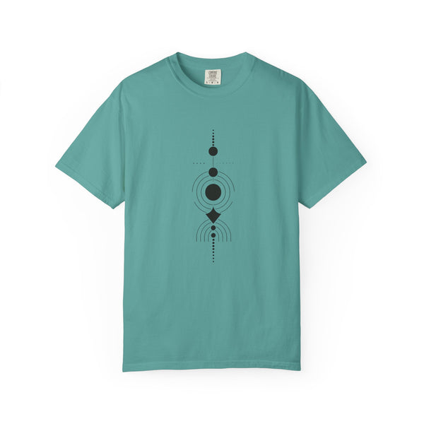 T-shirt with black geometric design Unisex Garment-Dyed T-shirt