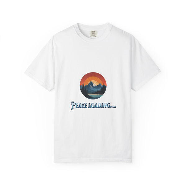 Peace Loading T-Shirt — Mountain Sunset Graphic Tee