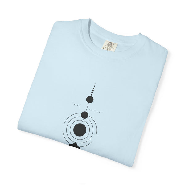 T-shirt with black geometric design Unisex Garment-Dyed T-shirt