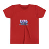 LOL Life's Overwhelming Laughter Youth Tee | Pastel Bubble Text