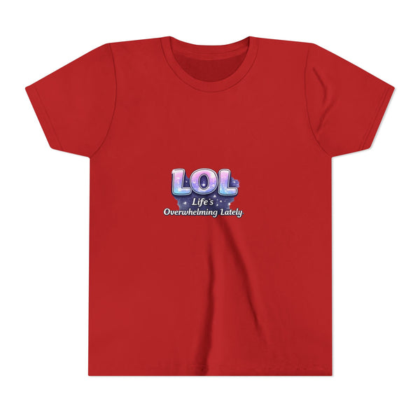 LOL Life's Overwhelming Laughter Youth Tee | Pastel Bubble Text
