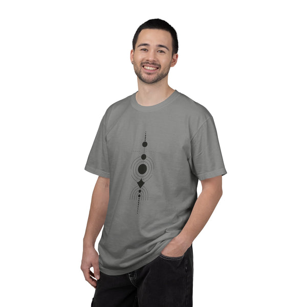 T-shirt with black geometric design Unisex Garment-Dyed T-shirt