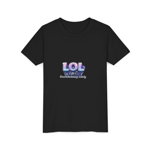 LOL Life's Overwhelming Laughter Youth Tee | Pastel Bubble Text
