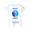Menopause Research logo sports jersey with blue and white design