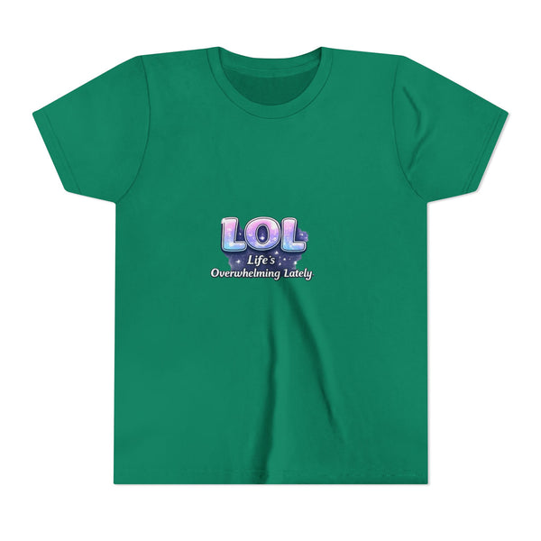 LOL Life's Overwhelming Laughter Youth Tee | Pastel Bubble Text