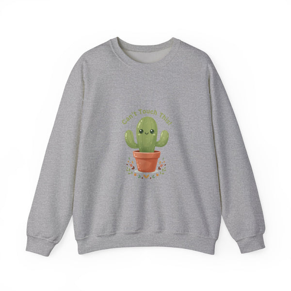 Can't Touch This Cactus Sweatshirt | Plant Parent Humor, Sage Palette