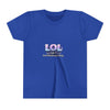 LOL Life's Overwhelming Laughter Youth Tee | Pastel Bubble Text